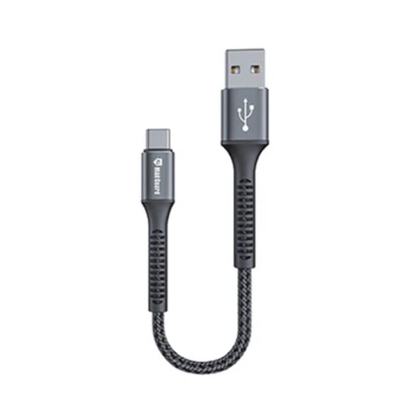 Maxguard USB-A to Type-C Braided Charging Cable 25cm 3A Black