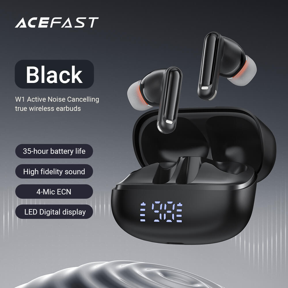 Acefast Active Noise Cancelling 35dB LED Display Wireless Earbuds 35H Playtime