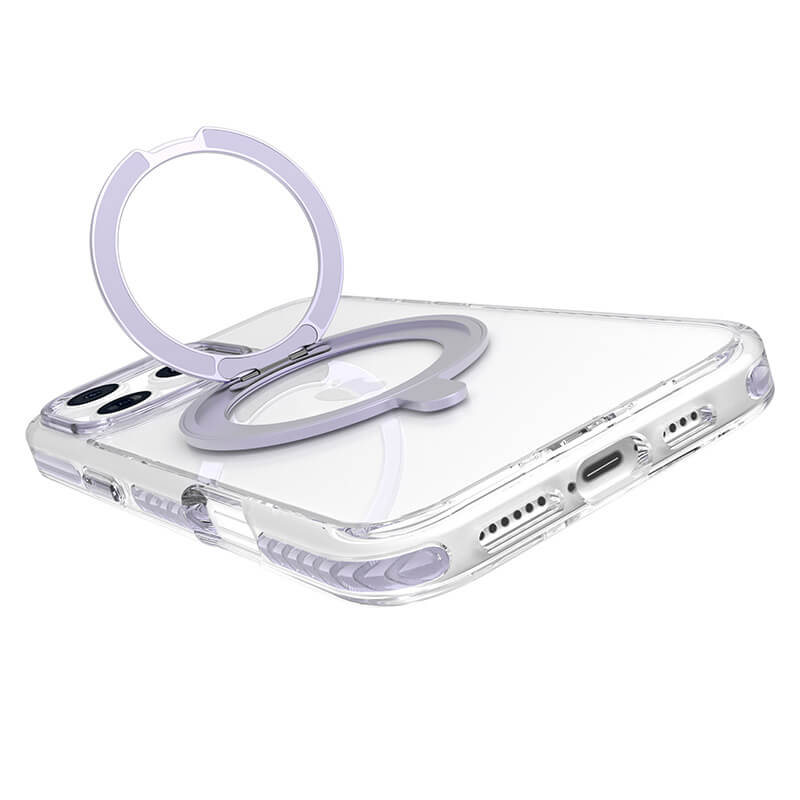 iPhone 16 Pro Ice Armor O2L Series Magsafe Clear Case with Ring Stand