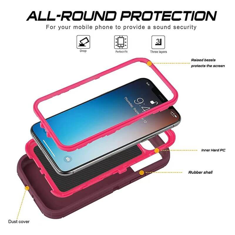 iPhone XR Robot Triple Layer Protection Anti Shock Case