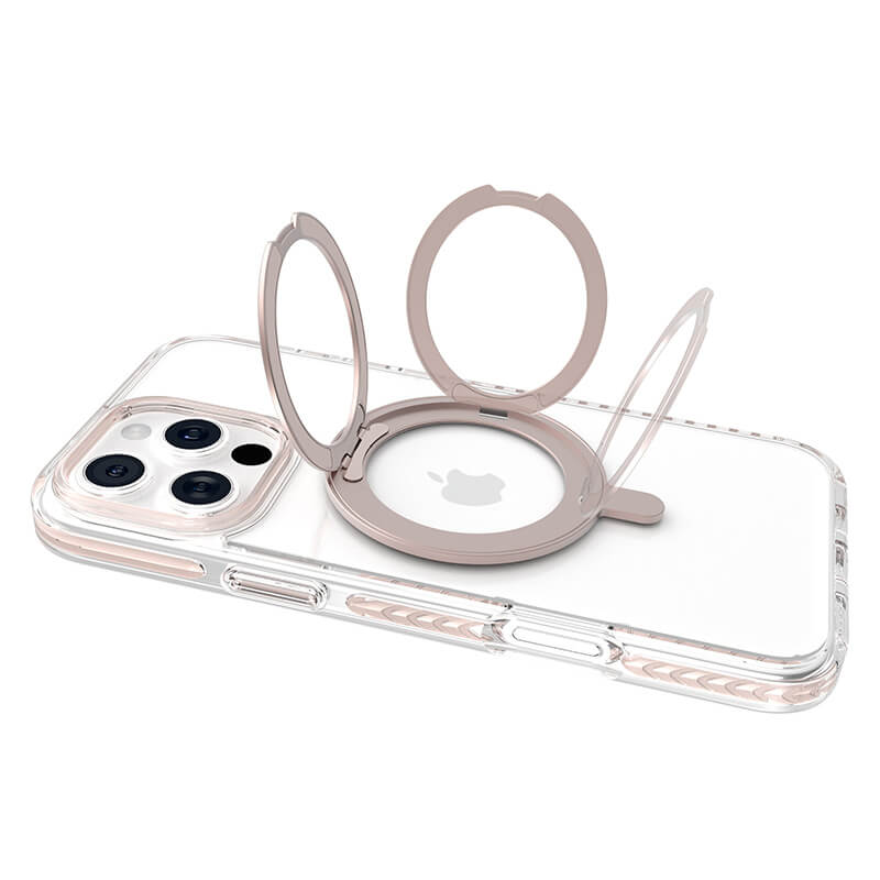 iPhone 16 Pro Ice Armor O2L Series Magsafe Clear Case with Ring Stand