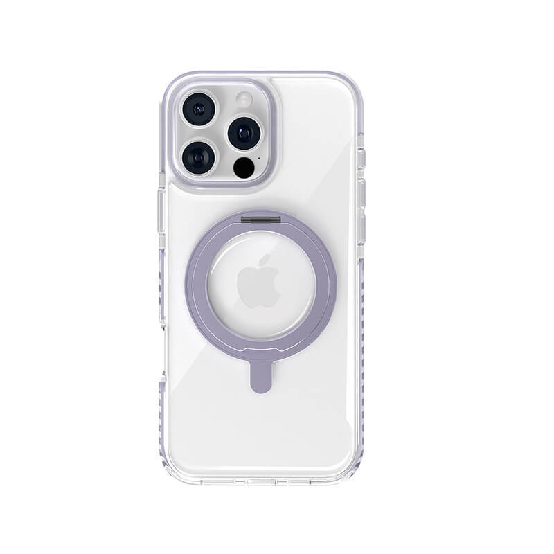 iPhone 16 Pro Ice Armor O2L Series Magsafe Clear Case with Ring Stand