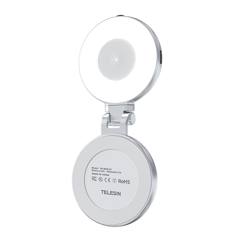 Telesin Portable Magnetic Ring Light with Makeup Mirror for Vloggers and Selfies C03