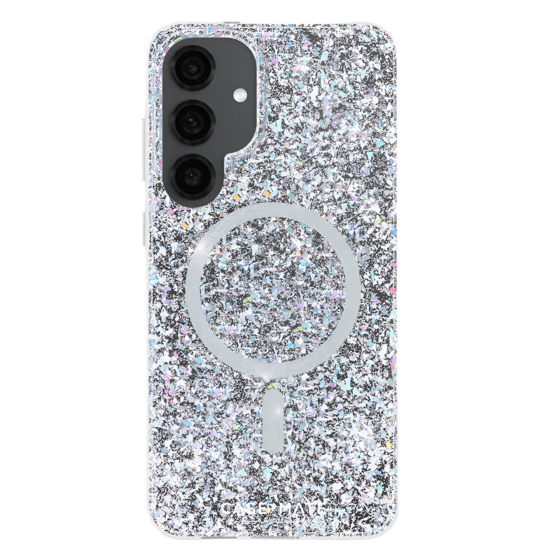 Case-Mate Samsung Galaxy S25 Plus Twinkle Disco Case with Magnet Silver/Clear