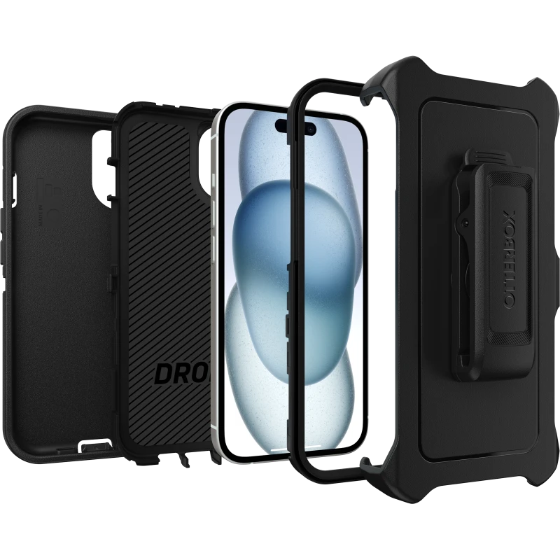 OtterBox iPhone 15 Defender Series Case Black