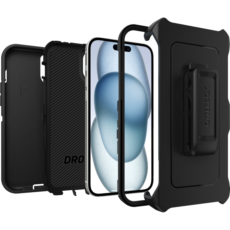 OtterBox iPhone 15 Plus Defender Series Case Black