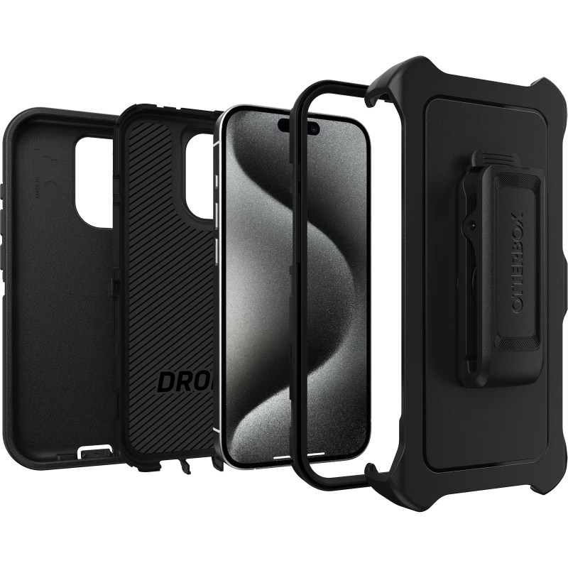 OtterBox iPhone 15 Pro Defender Series Case Black