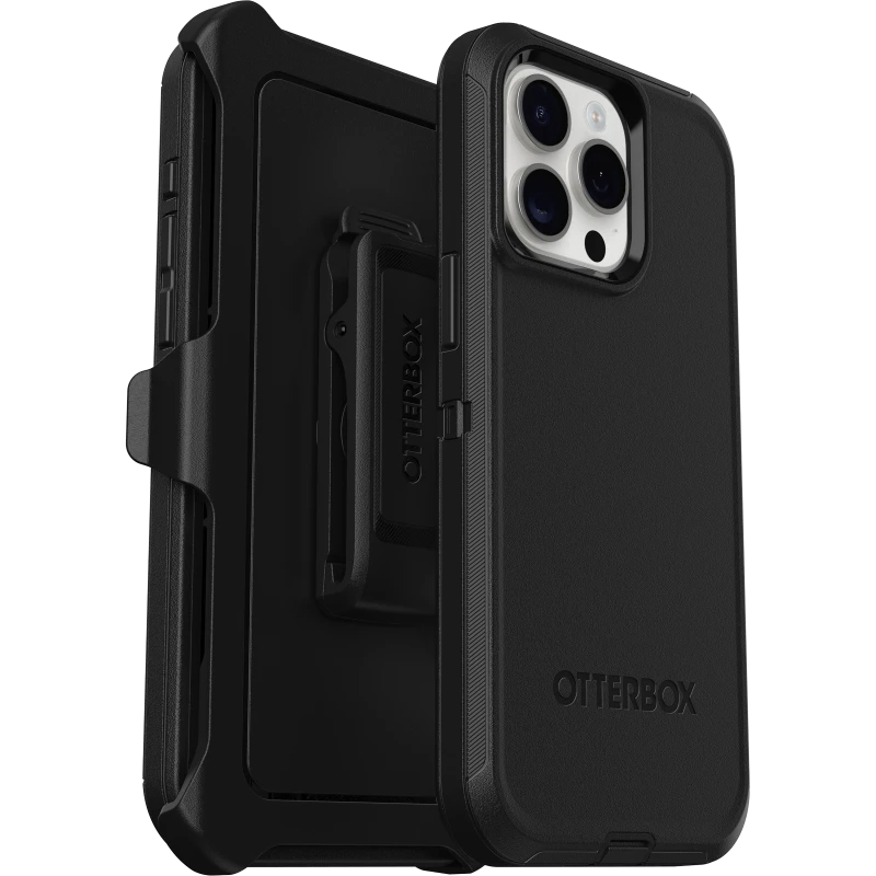 OtterBox iPhone 15 Pro Max Defender Series Case Black