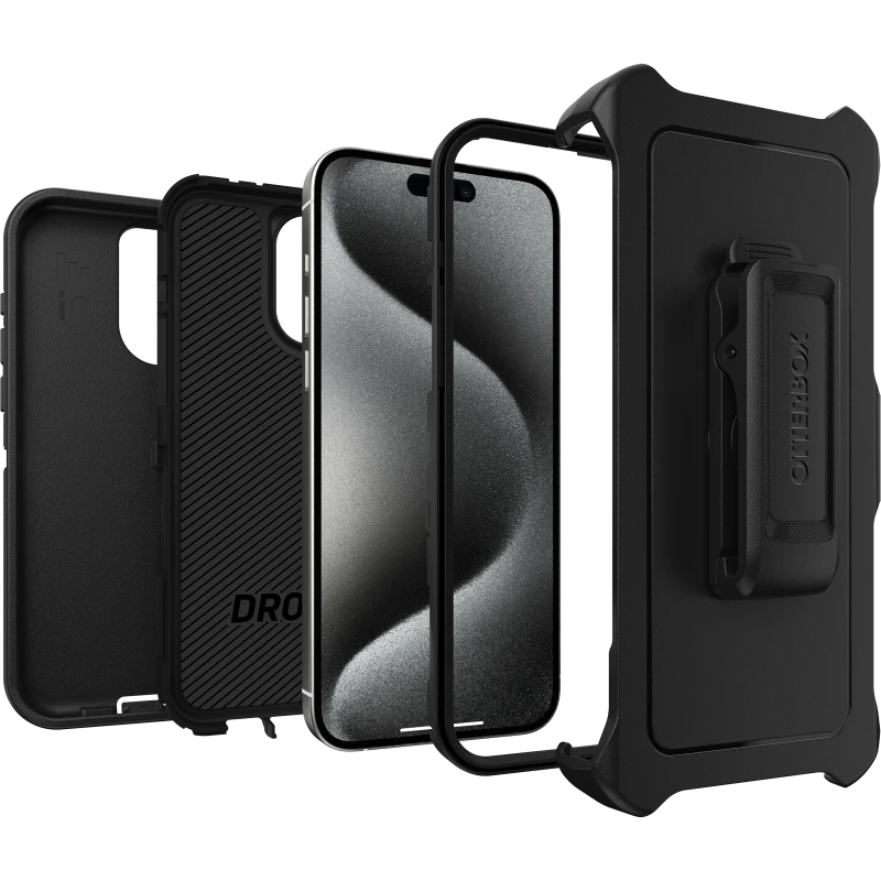 OtterBox iPhone 15 Pro Max Defender Series Case Black