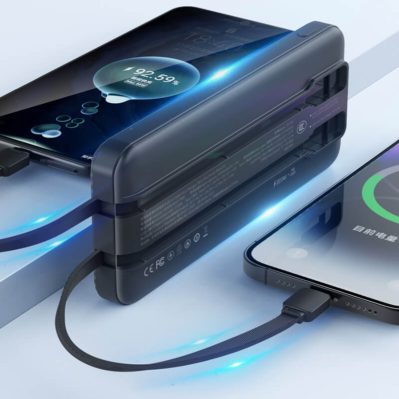 Mobie Built in Dual Cables 22.5W Fast Charging Power Bank 10000mAh P18