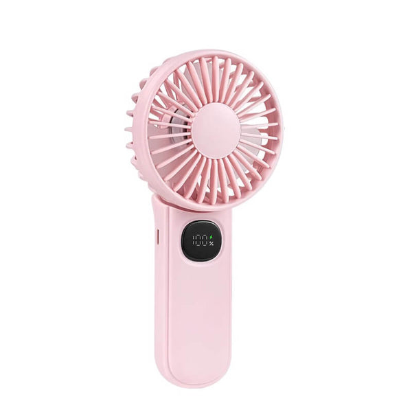 Mobie Lightweight 180° Foldable Cooling Fan with Lanyard Pink