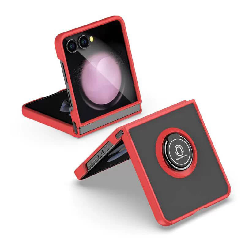 Samsung Galaxy Z Flip 7 2025 360° Rotating Ring Stand TPU PC Case
