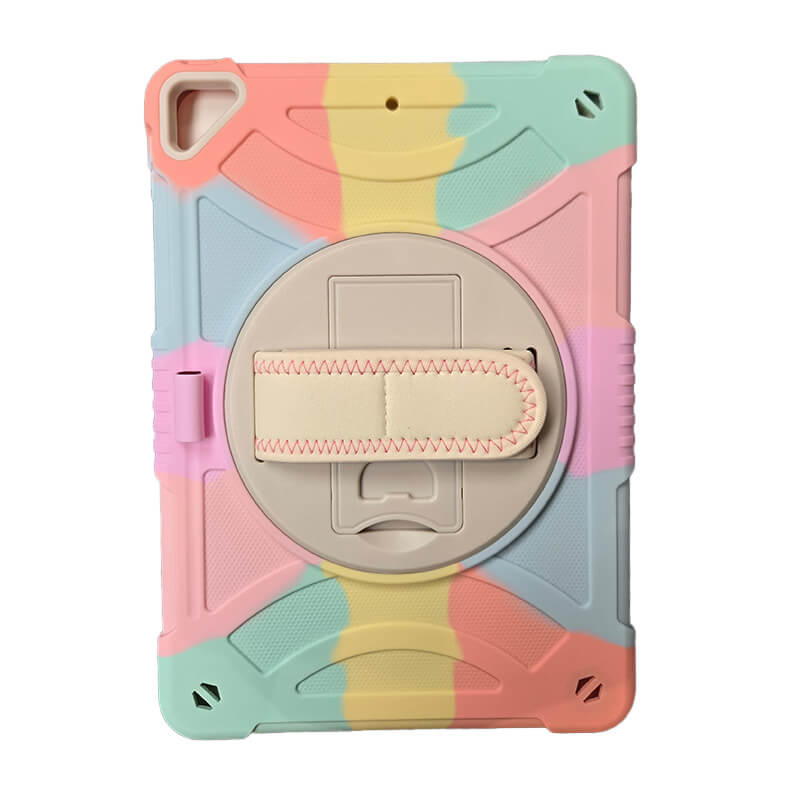 Three Layer Protection 360° Rotatable Grip Case with Stand and Penslot Compatible with iPad 7th 10.2 2019