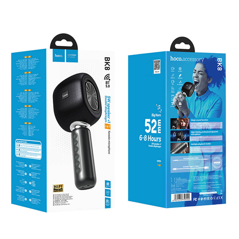 hoco Portable Handheld Wireless Bluetooth Karaoke Microphone BK8