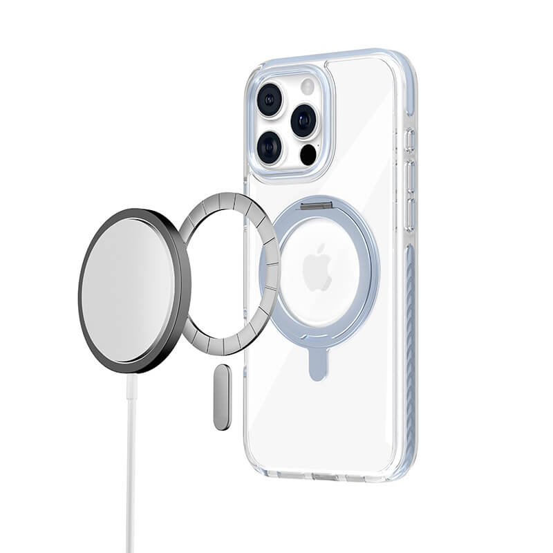iPhone 16 Pro Ice Armor O2L Series Magsafe Clear Case with Ring Stand