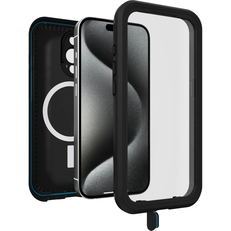 OtterBox iPhone 15 Pro Frē Series MagSafe WaterProof Case Black