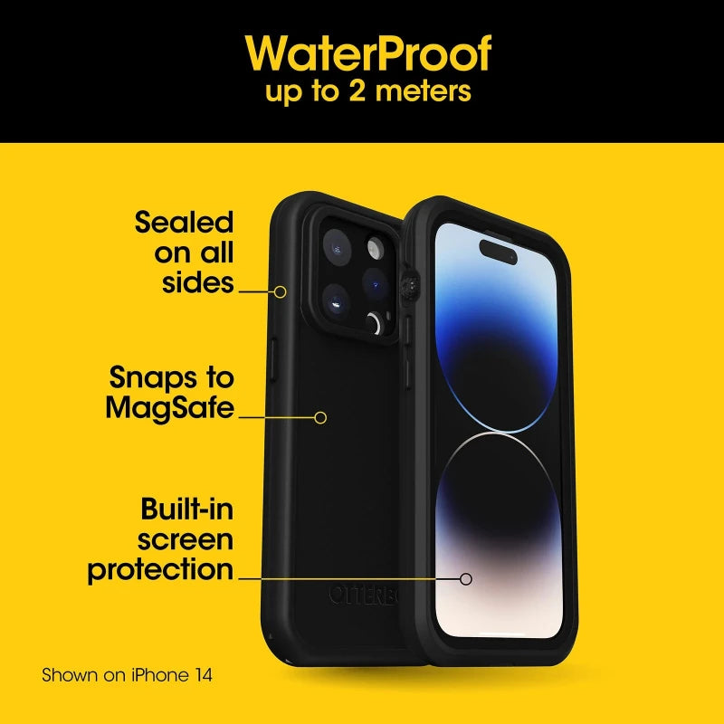 OtterBox iPhone 16 Pro Max Frē Series MagSafe WaterProof Case Black