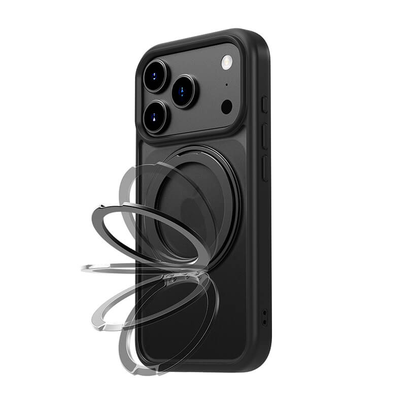 iPhone 17 Pro Max 360° Rotating Ring Stand Matte Magsafe Phone Case