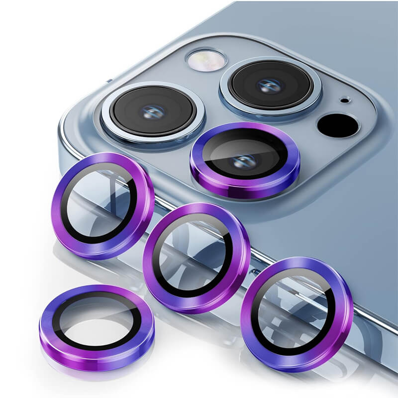 iPhone 12 Pro Max 9H Multicolor Tempered Glass Individual Camera Lens Cover Protector Colorful