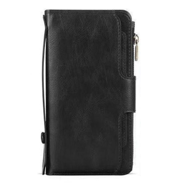 Samsung Galaxy Note 20 Ultra JDK Genuine Leather Wallet Carrying Phone Case with Magnetic Back