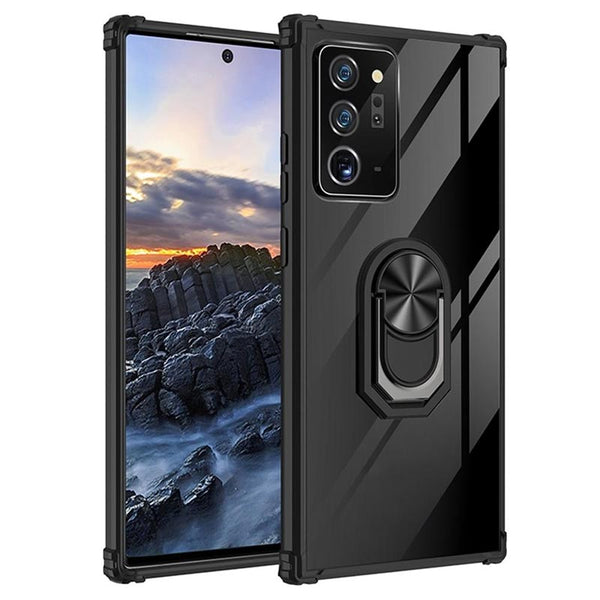 Samsung Galaxy S9 Plus Transparent Full-Body Protective Phone Case with Phone Grip