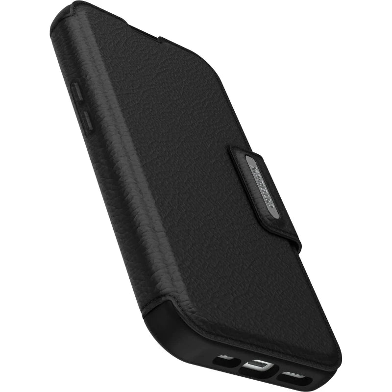 OtterBox iPhone 15 Strada Series Folio MagSafe Case Shadow Black