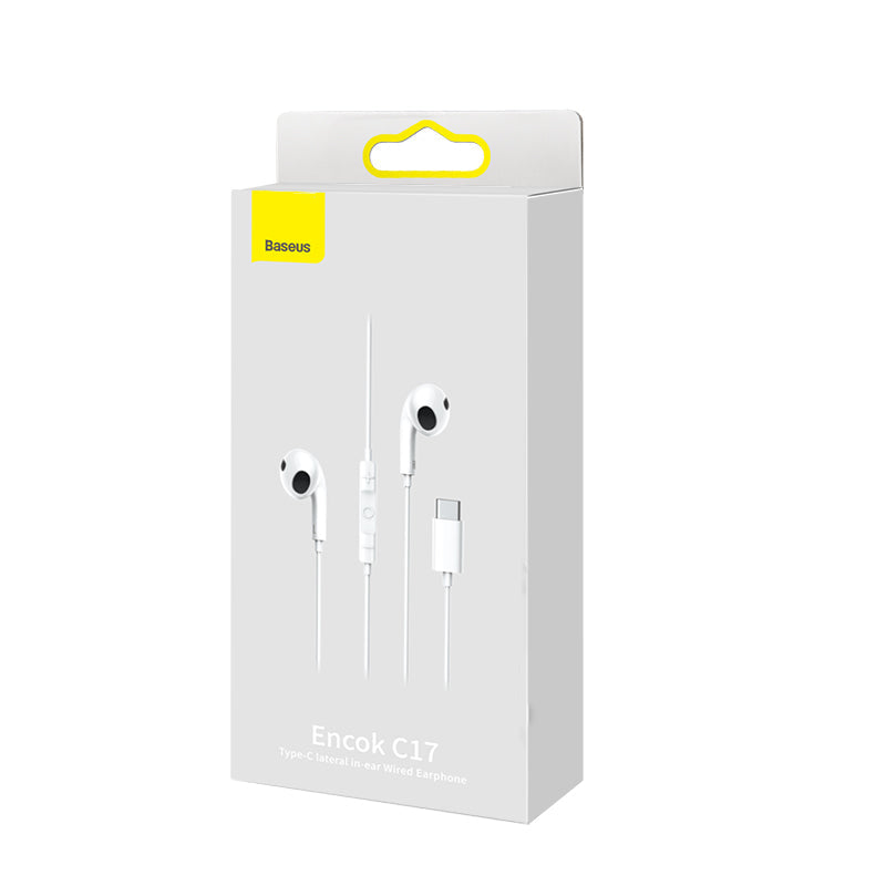 Baseus Encok Type-C Lateral In-ear Wired Earphone White C17