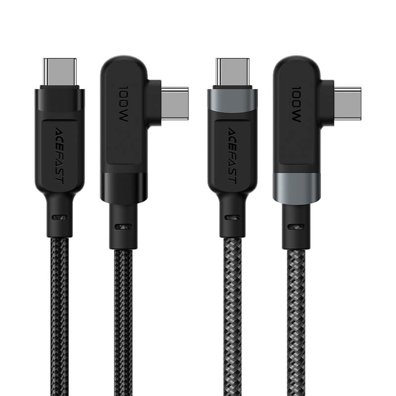 Acefast 100W 2M USB-C to USB-C TPE W Right Angled Aluminum Charging Data Cable C5-03