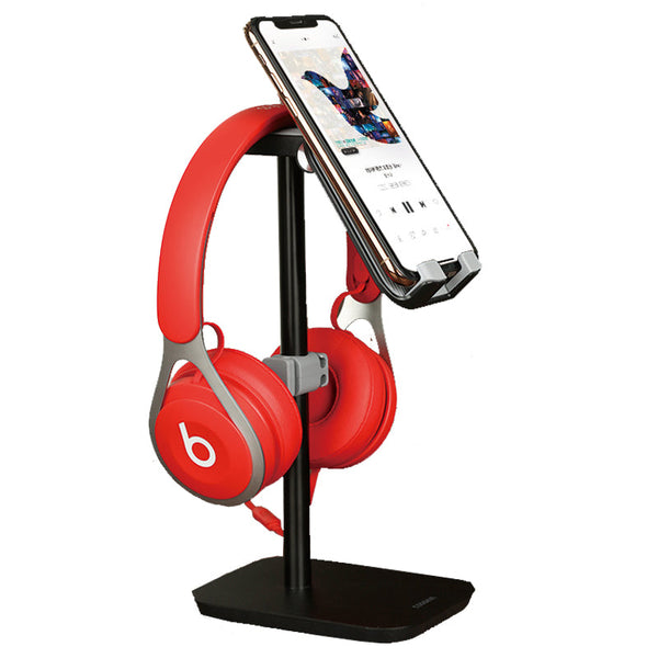 SAIJI Premium Metal Headphone Stand and Cell Phone Stand