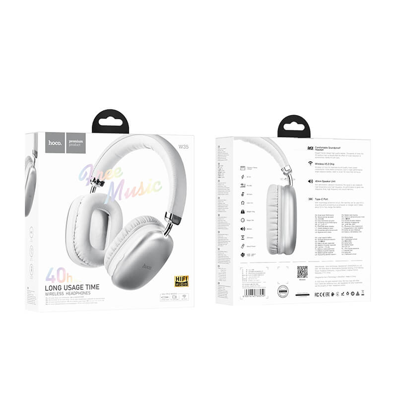 hoco. Bluetooth5.3 Wireless Headset 40 Hours Long Usage Time W35