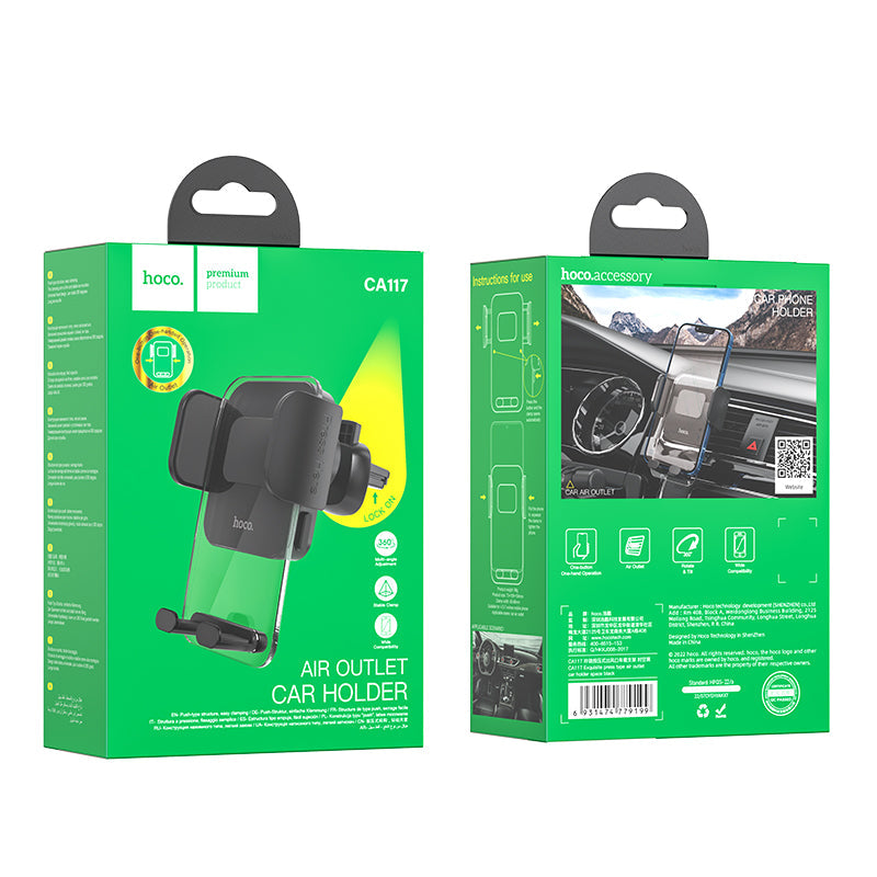 hoco. Exquisite Press Type Air Outlet Car Mount Holder CA117