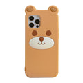 iPhone 12/12Pro Q Uncle Brown Bear Silicone Phone Case