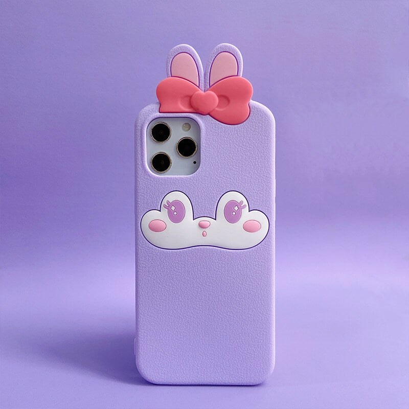 iPhone 13 Pro Max Q Uncle Cute Bunny Silicone Phone Case