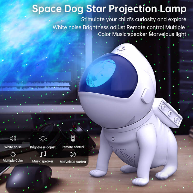 Mobie Space Dog Galaxy Projector with Bluetooth Speaker TKG06