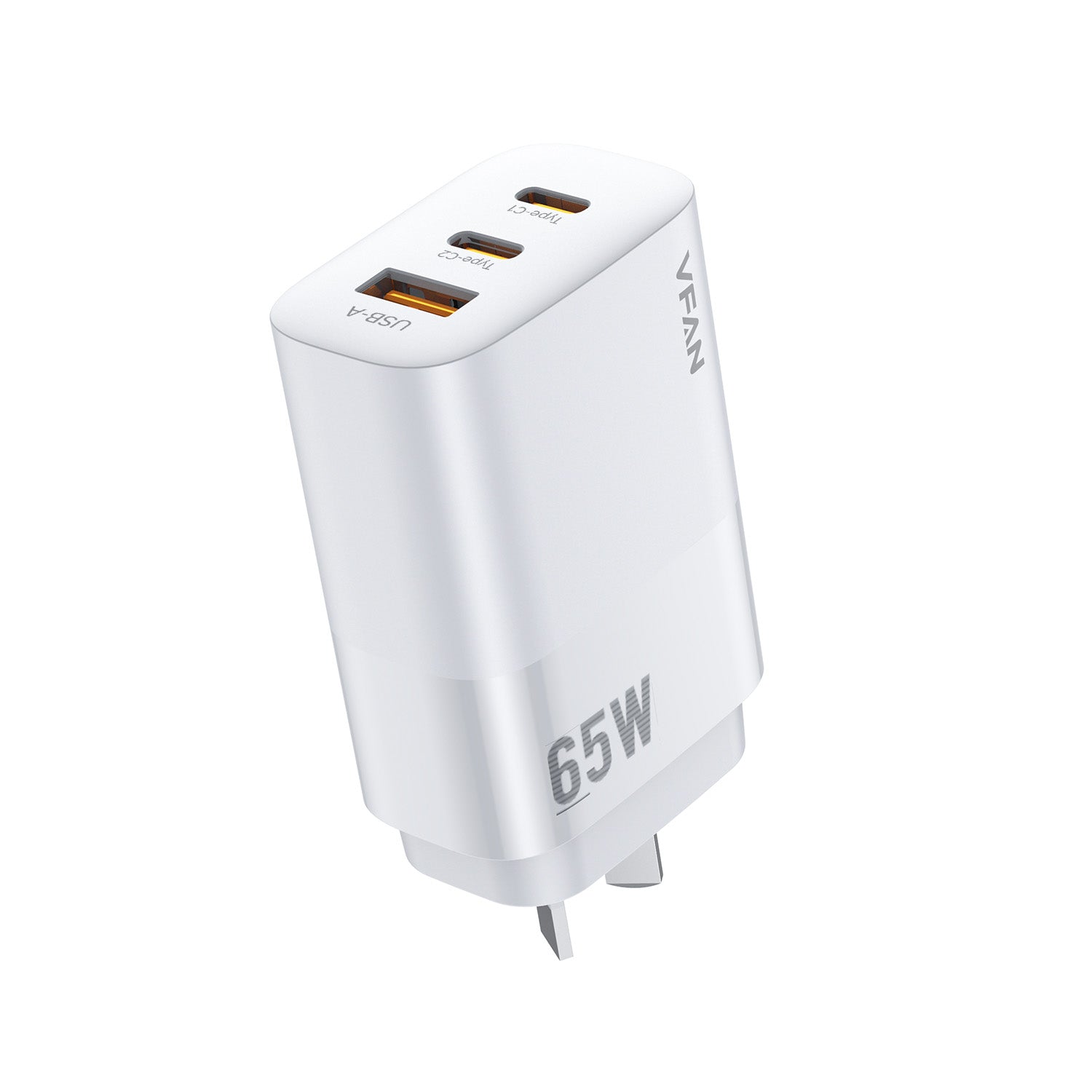 Mobie USB A&C PD 65W GaN Ultra Fast Wall Charger Plug MacBook Available AU7 White