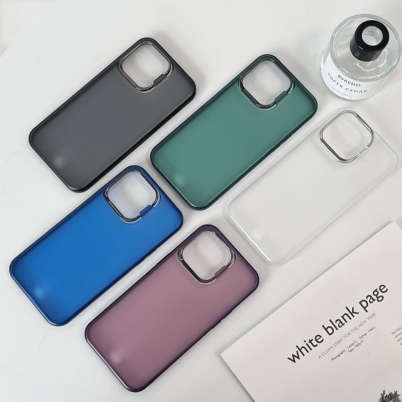 iPhone 15 Plus Invisible Lens Holder Ultra-thin Matte Phone Case