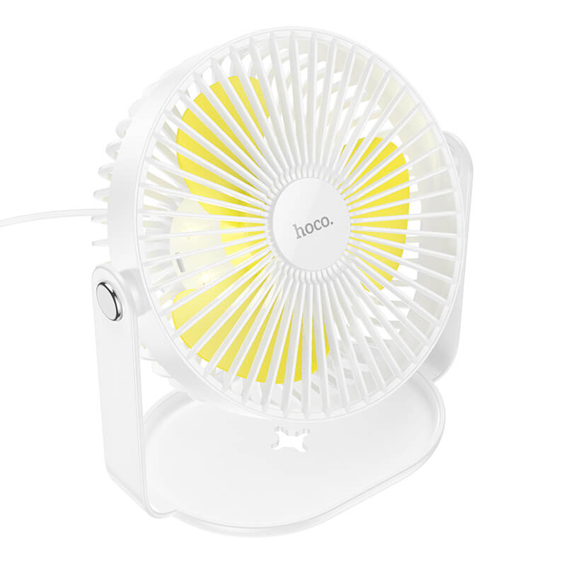 hoco. Multifunctional Powerful 360°  Rotation Desktop Cooling Fan with Light F14