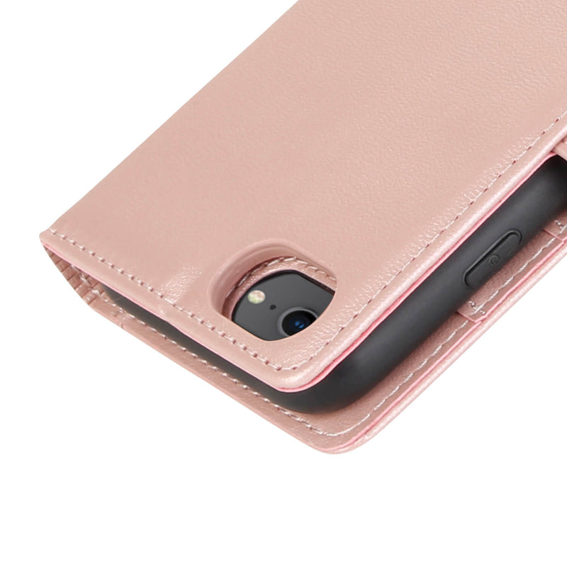 iPhone 6p/7p/8p Luxury Hanman Leather 2-in-1 Wallet Flip Case With Magnet Back