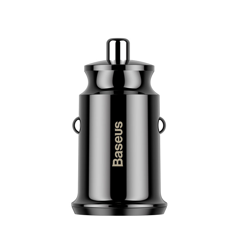 Baseus Grain Car Charger (Dual USB 5V 3.1A ) Black