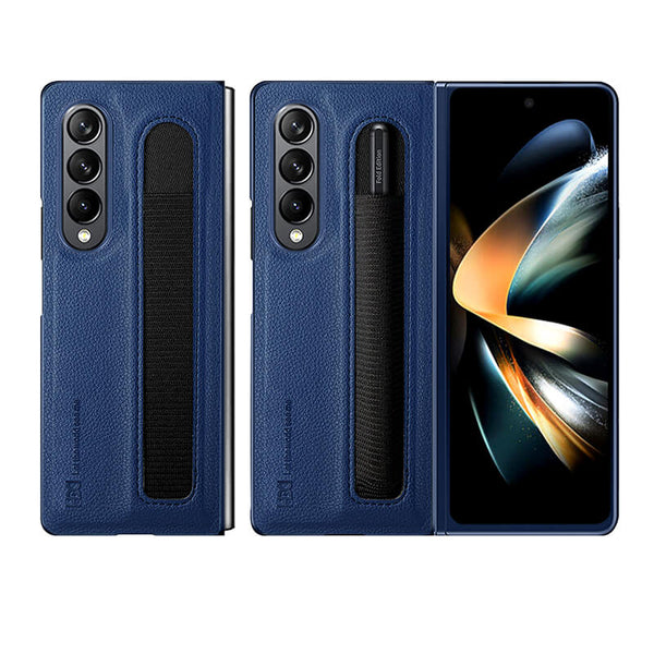 Samsung Galaxy Fold 4 HDD Classic Versatile Leather Phone Case with Pen Slot