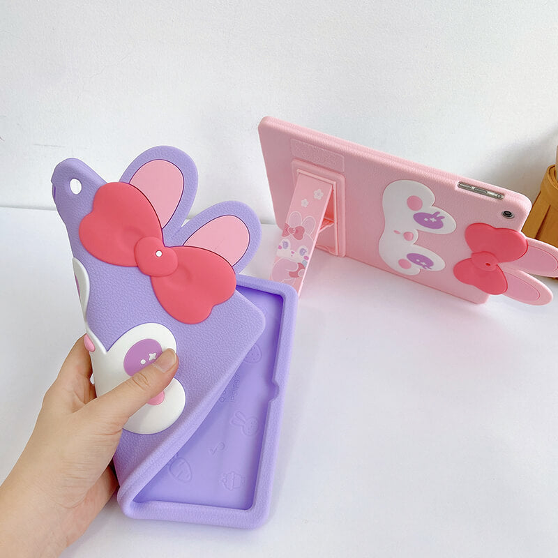 iPad Mini 5th 7.9" 2019 Q Uncle Pink Bunny Silicone iPad Case
