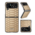 Samsung Galaxy Flip 3 HDD Luxury Crocodile Leather Foldable Shockproof Phone Case