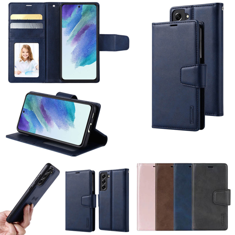 Samsung Galaxy S21 Luxury Hanman Leather 2 in 1 Wallet Flip Case With Magnet Back