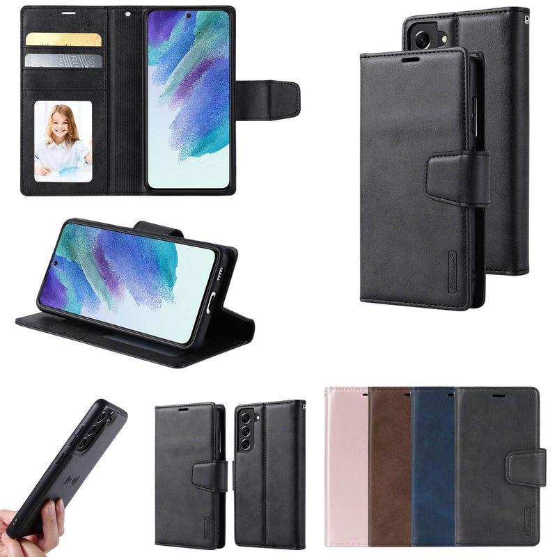 Samsung Galaxy S24 Ultra Luxury Hanman Leather 2 in 1 Wallet Flip Case With Magnet Back