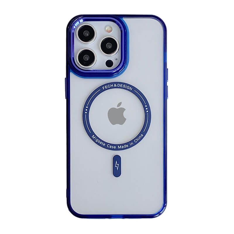 iPhone 11 AllureEyes Colorful Frame Transparent Phone Case with Magsafe