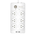 Huntkey 6 AC Sockets and 2 USB Charging Ports Surge Protector SAC604 