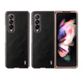 Samsung Galaxy Z Fold 4 HDD Electroplated Edge Anti-Scratch Leather Phone Case