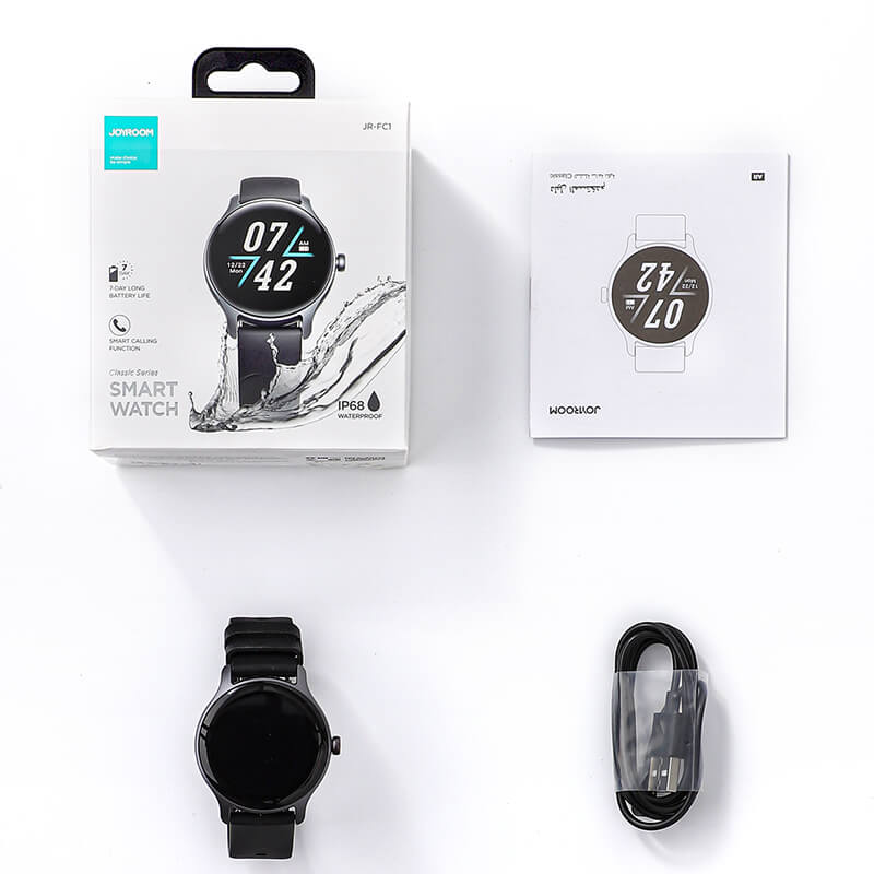 New Arrival Mobie 2.5D Curved Glass IP68 Waterproof Call Smart Watch JR-FC1