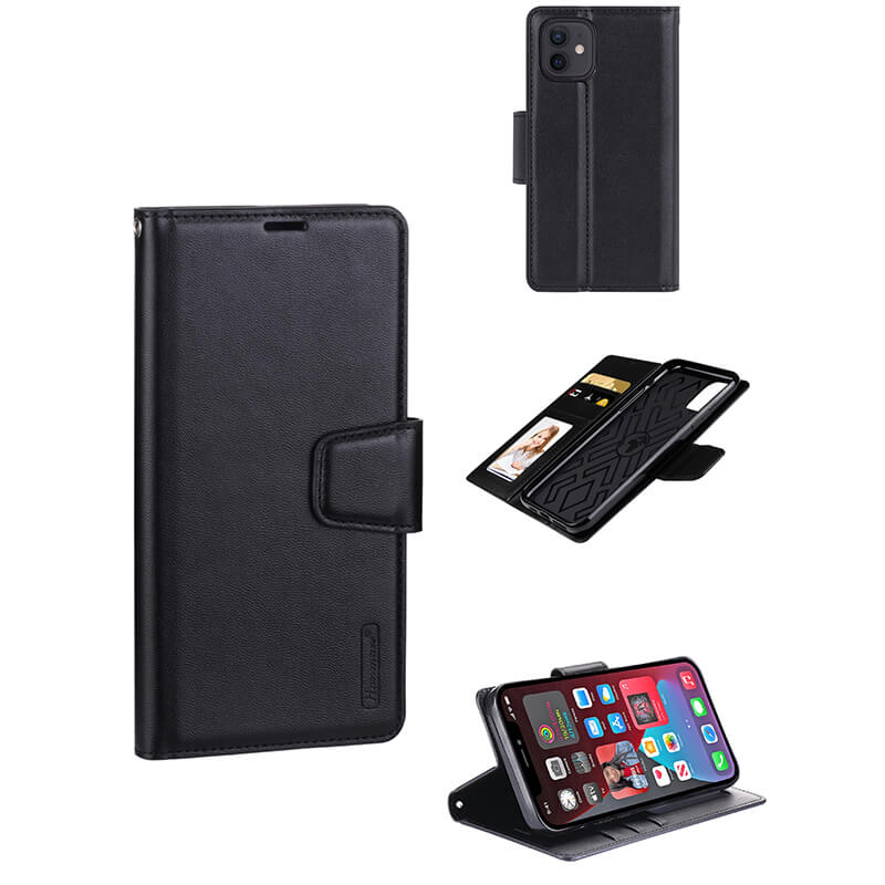 iPhone 12/12 Pro Luxury Hanman Leather Wallet Flip Case