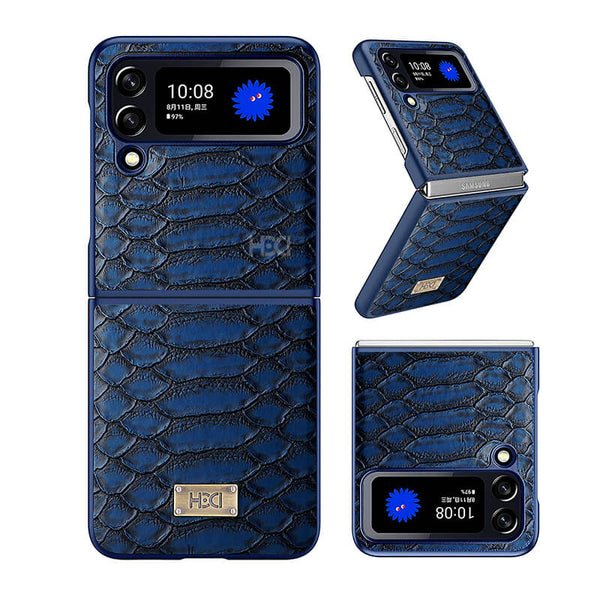 Samsung Galaxy Flip 3 HDD Luxury Crocodile Leather Foldable Shockproof Phone Case